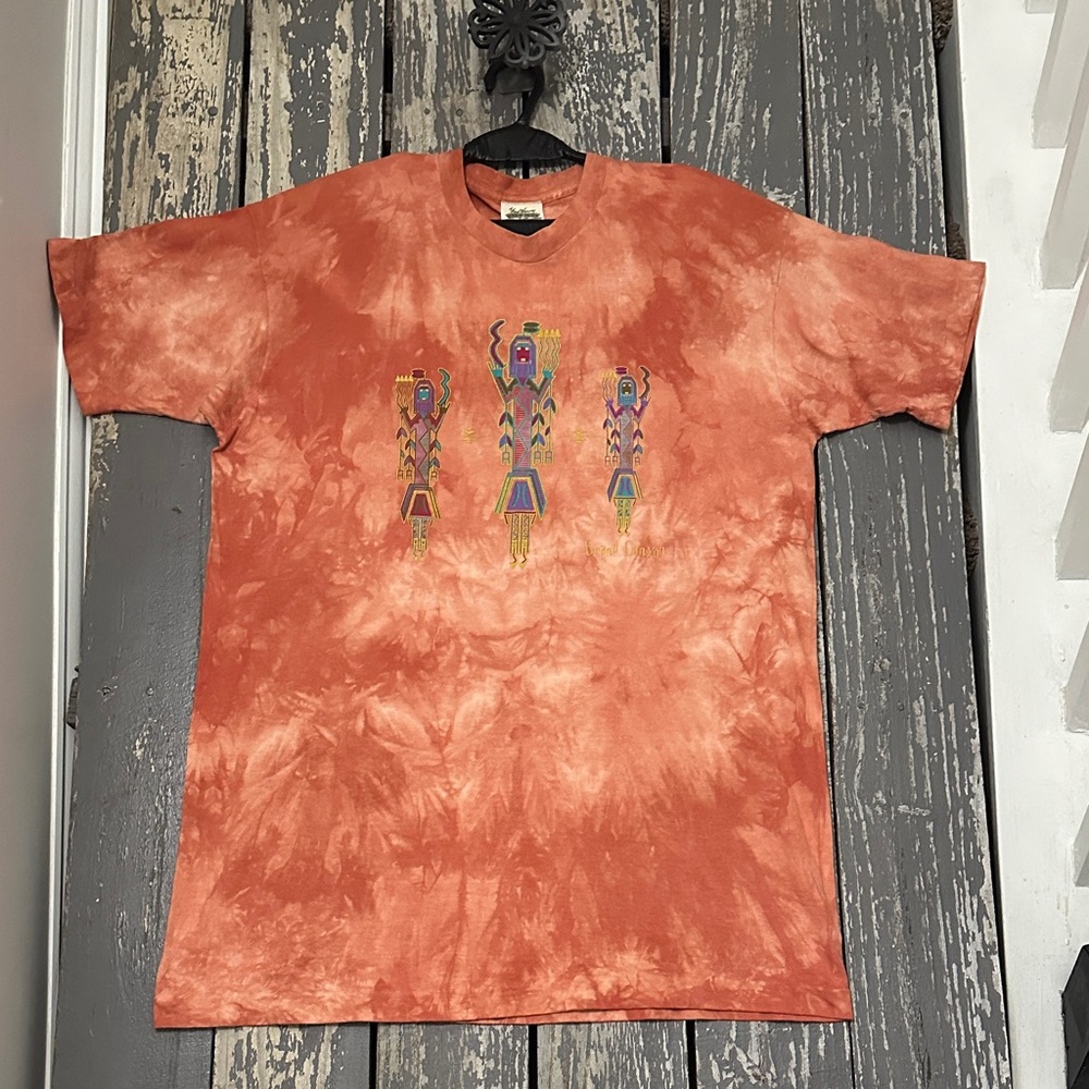 Fred Harvey Vintage-Inspired Tie-Dye Rust Orange Graphic Tee